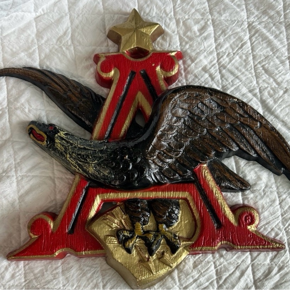 Vintage  Anheuser Busch Flying Eagle Logo Sign